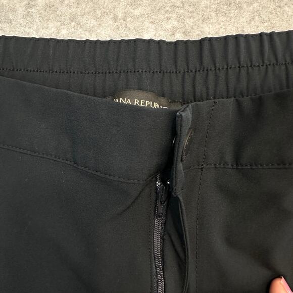 Banana Republic Motion Tech Hybrid Performance Pants Mens 34 Black Elastic Waist - Picture 4 of 13